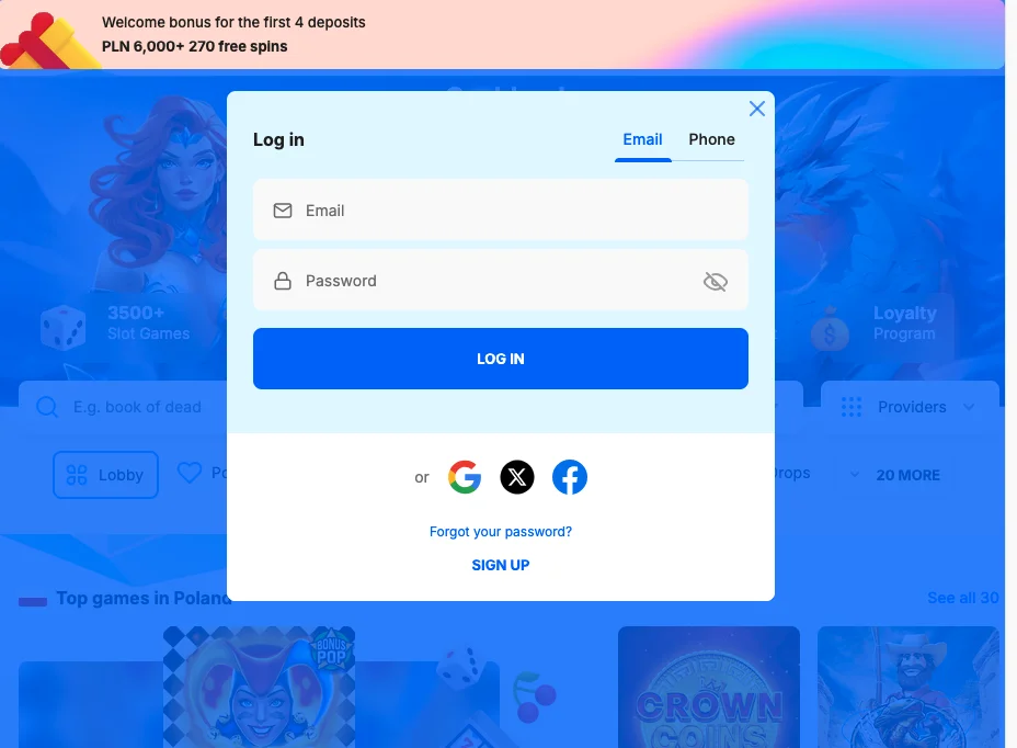 How to login at Ice casino