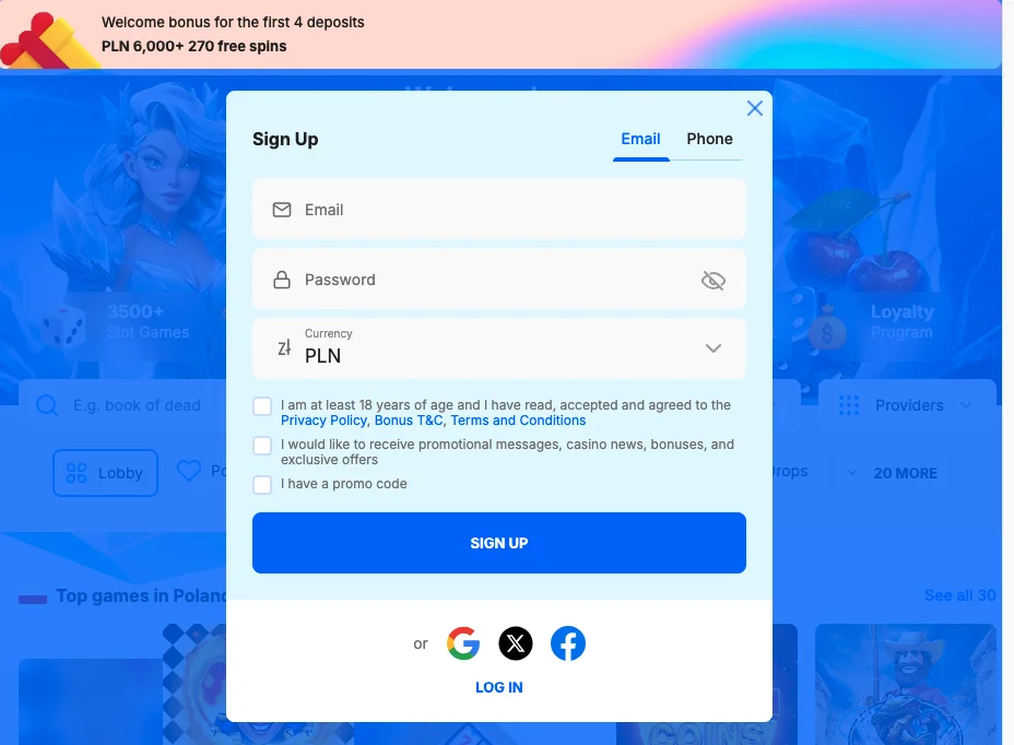 Ice casino registration